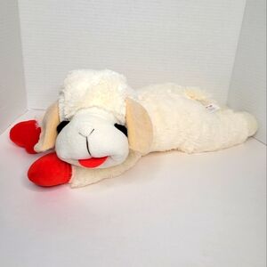 Lambchop Large Plush Dreamworks Stuffed Animal Toy Cream and Red